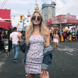 UO Collette Cherry Print Dress